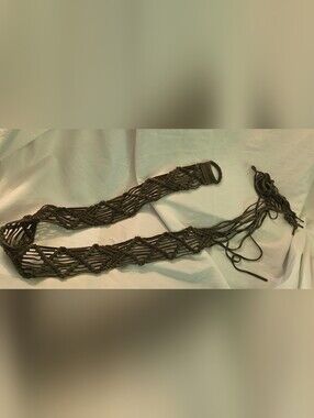 J Crew Leather Fringe Belt Size L